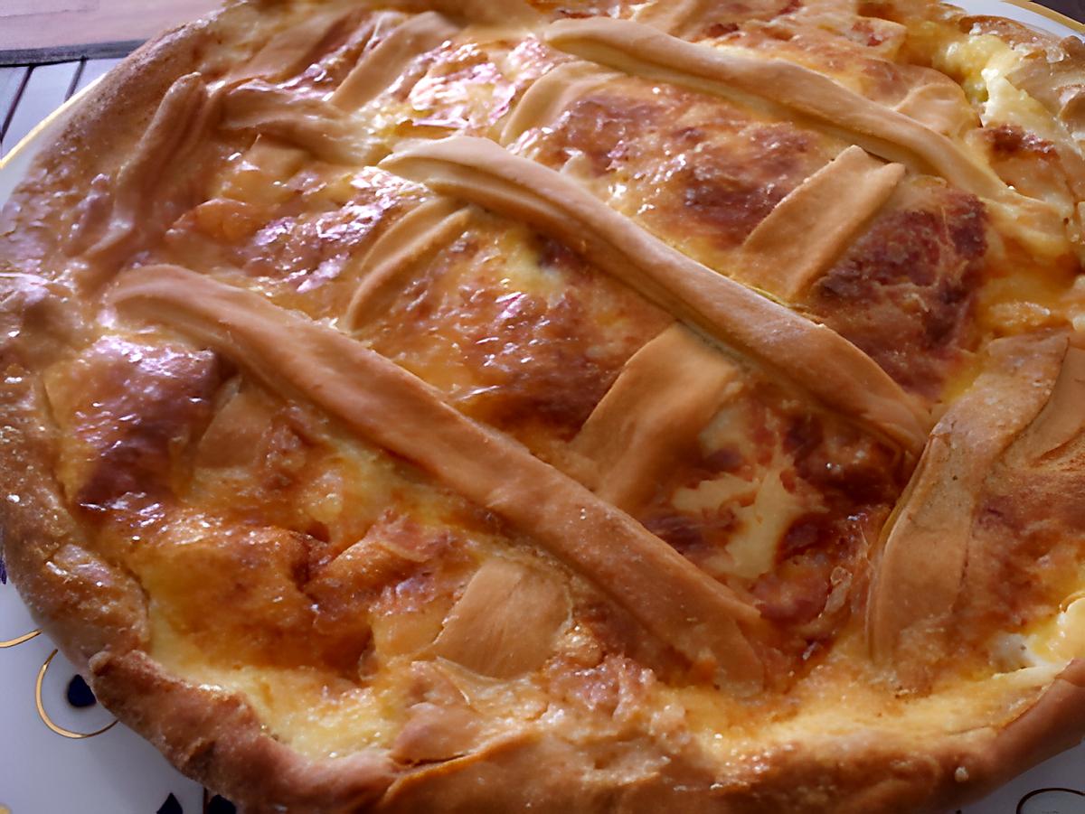 recette Tourte au brie... et .petits lardons rissolés...