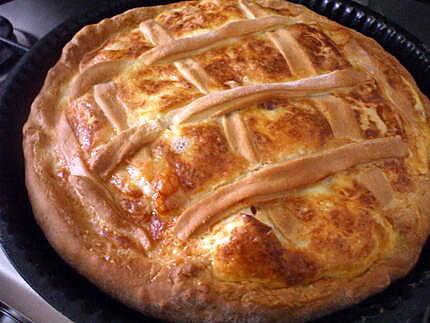 recette Tourte au brie... et .petits lardons rissolés...