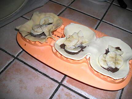 recette Petits chaussons banane nutella