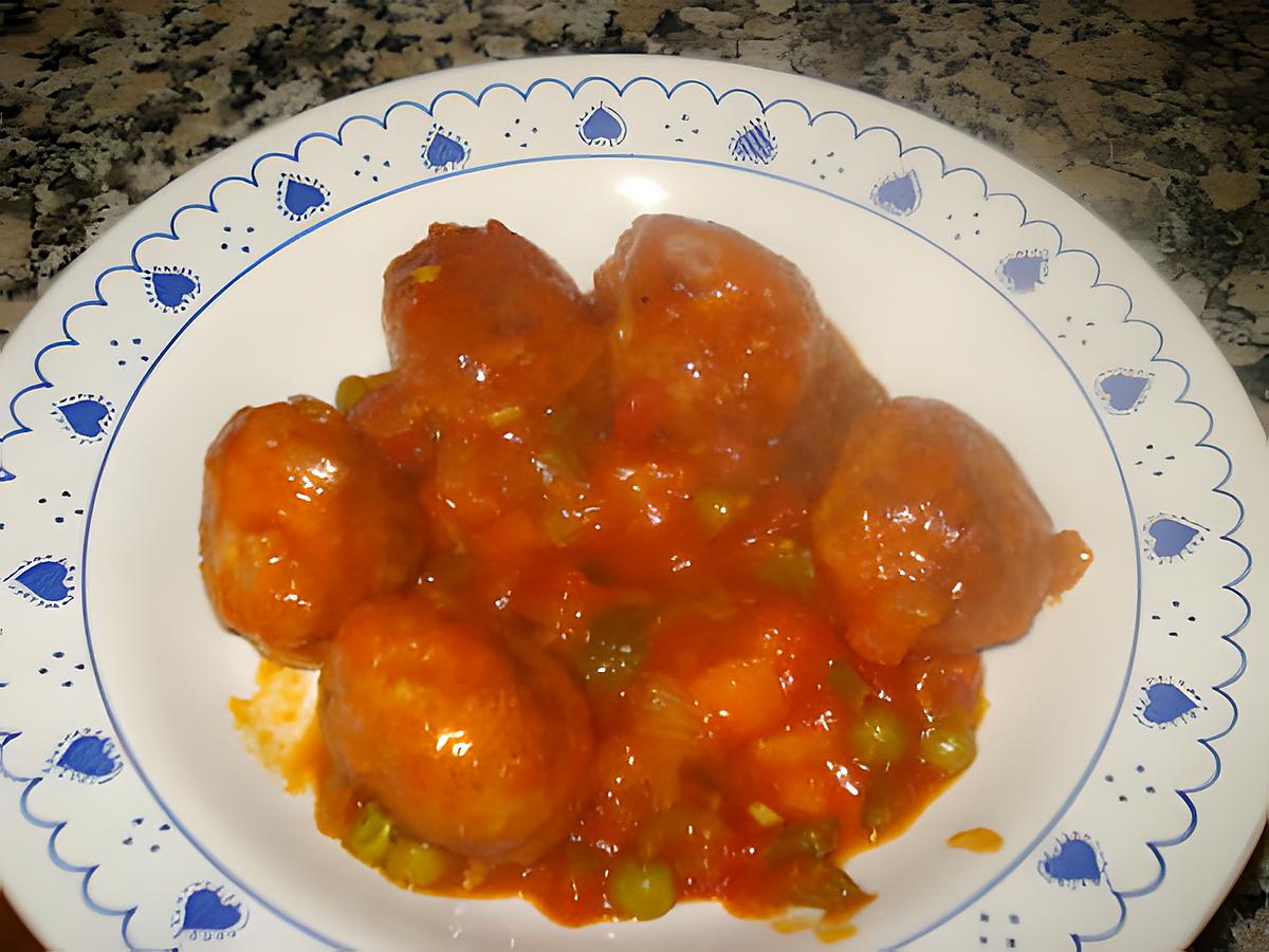 recette ALBONDIGAS CON SALSA DE TOMATE (BOULETTES EN SAUCE TOMATE)