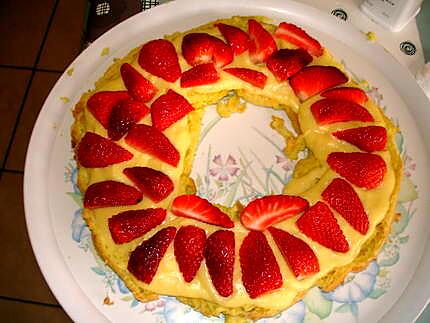 recette Couronne aux fraises