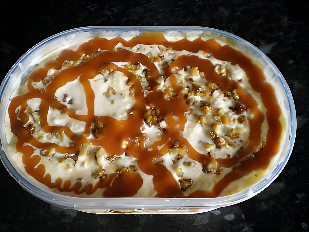 recette glace vanille caramel au beurre salé et noix de pécan