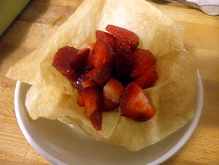 recette Tulipes de fraises à la chantilly.....