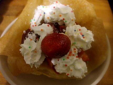 recette Tulipes de fraises à la chantilly.....