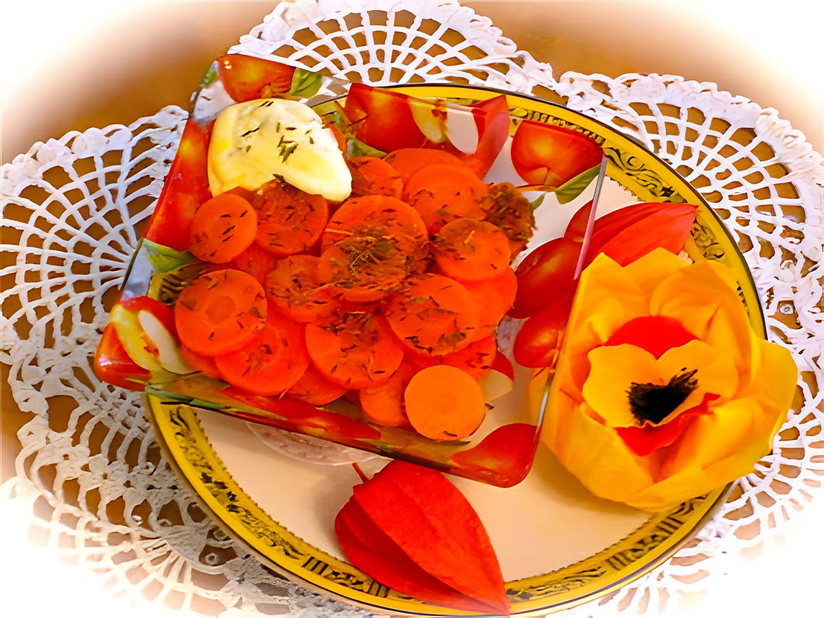 recette CAROTTES AU THE A L'ORANGE ET AU CUMIN.