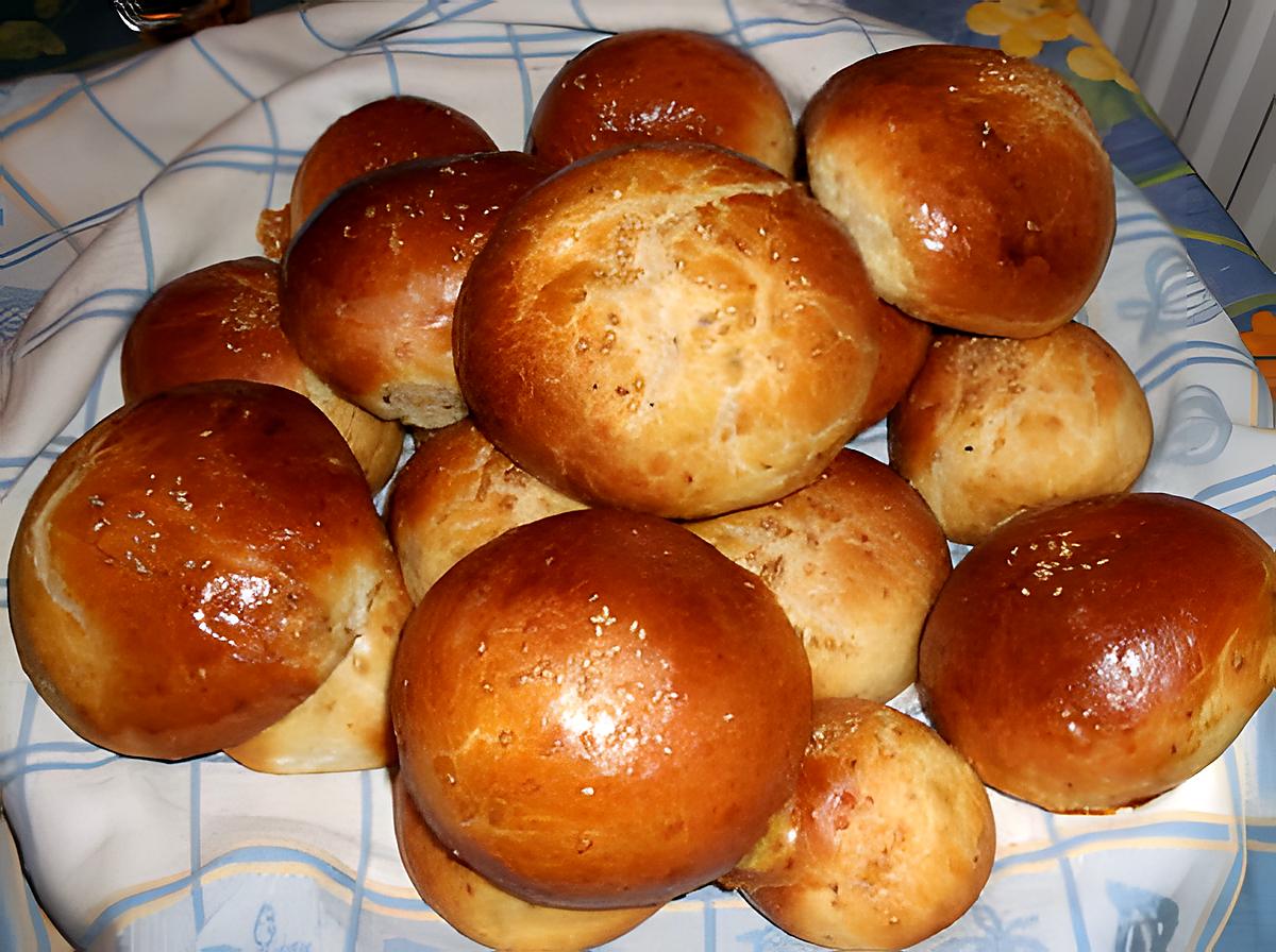 recette Krichlattes ou Petits pains au lait et aux graines de sésame