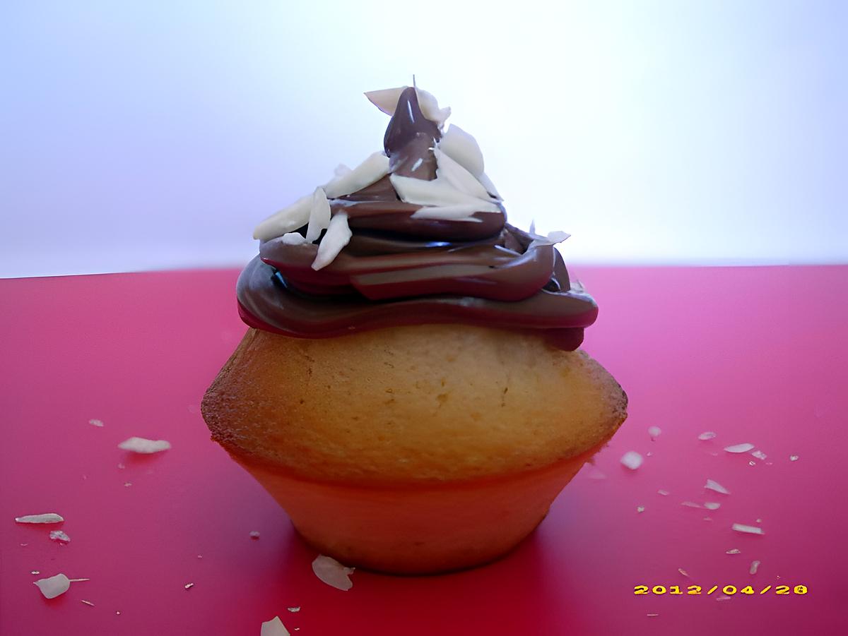 recette minis cupcakes au Nutella, copeaux de chocolat blanc