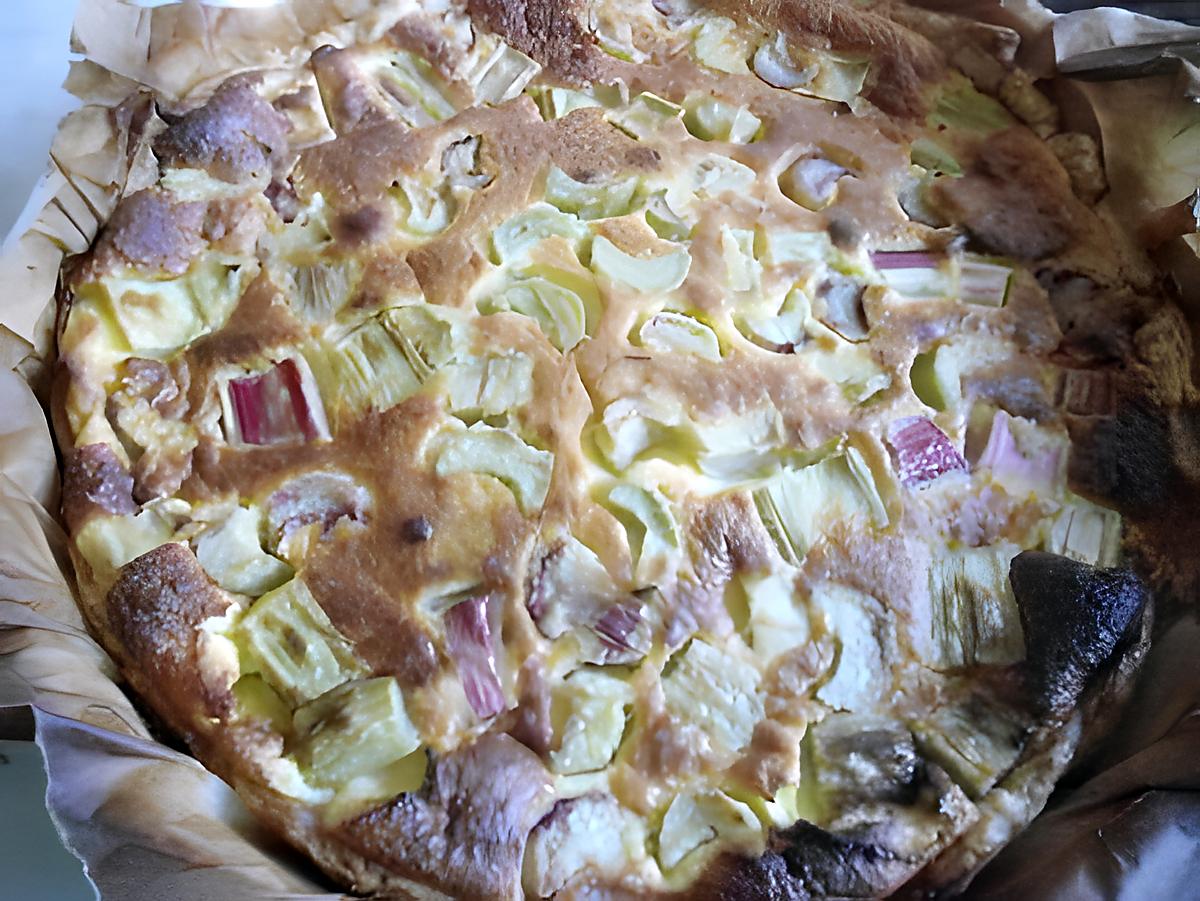 recette TARTE A LA RHUBARBE ET AU MASCARPONE