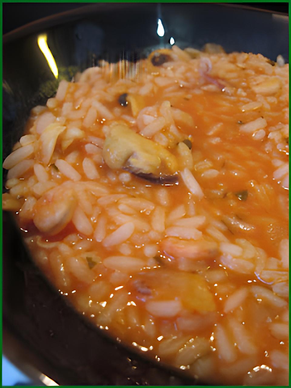 recette Arroz de marisco (riz tomates et fruits de mer, recette Portugaise)