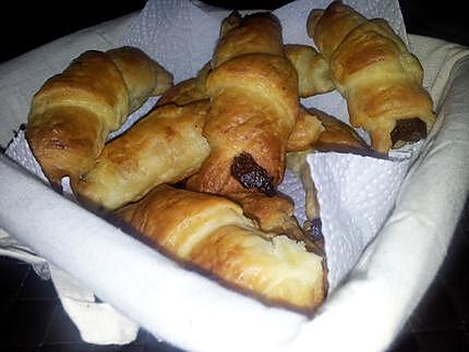 recette Croissants au chocolat feuilleté