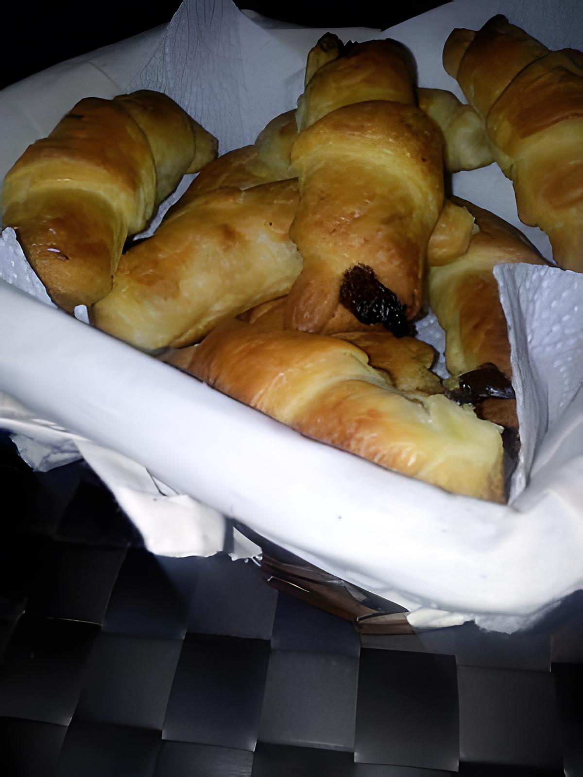 recette Croissants au chocolat feuilleté