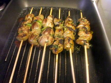 recette " Plato combinado N°6 ...( Brochettes d'abats d'agneaux...)