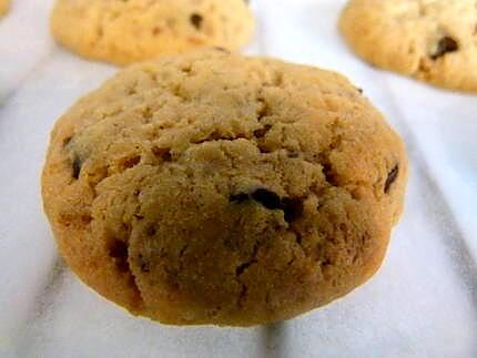 recette Cookies nougatine, beurre de cacahuète et pépites de chocolat