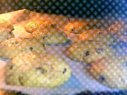 recette Cookies nougatine, beurre de cacahuète et pépites de chocolat