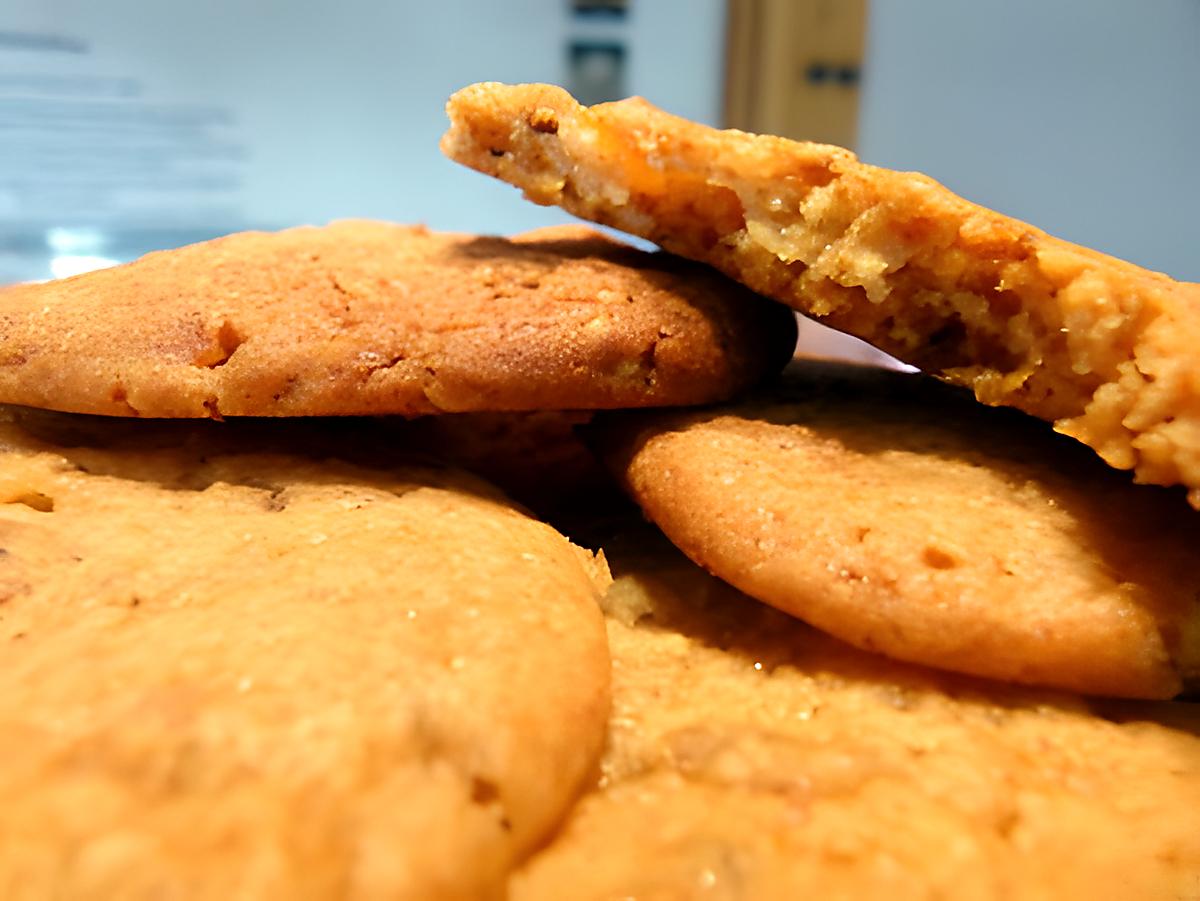 recette Cookies nougatine, miel et écorces d'oranges confites