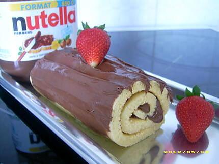recette petit roulé fraise/Nutella