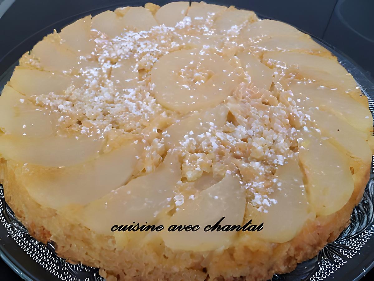 recette gateau renversé aux poires