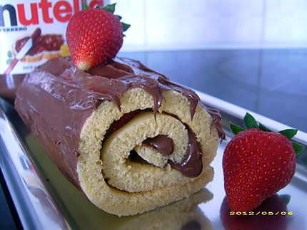 recette petit roulé fraise/Nutella