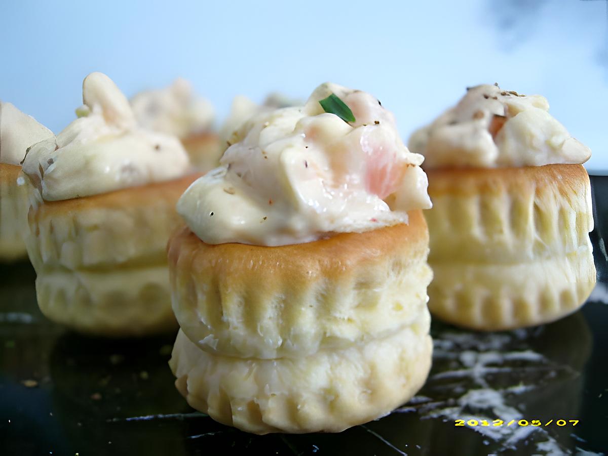 recette minis vol-au-vent au saumon