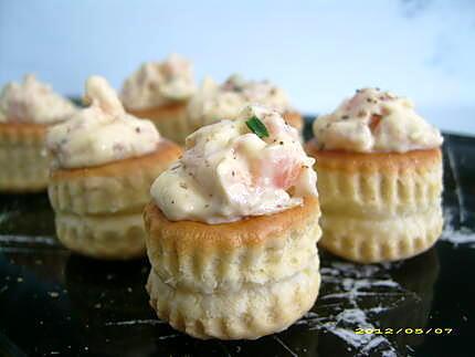 recette minis vol-au-vent au saumon