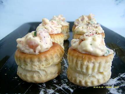 recette minis vol-au-vent au saumon