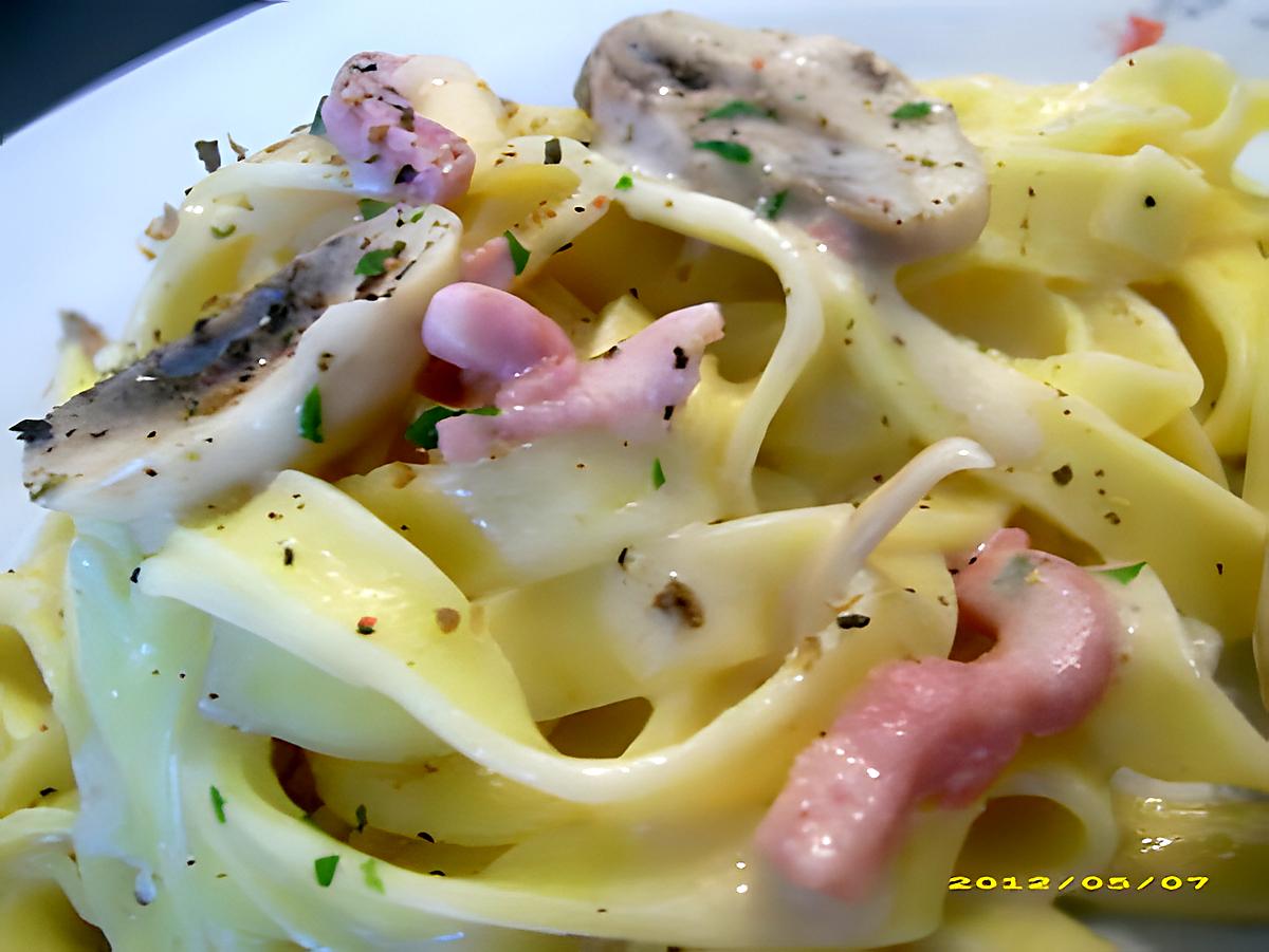 recette mes tagliatelles à la carbonara