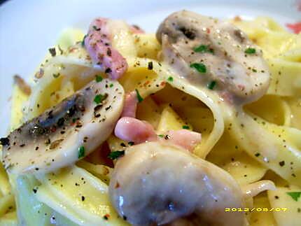 recette mes tagliatelles à la carbonara