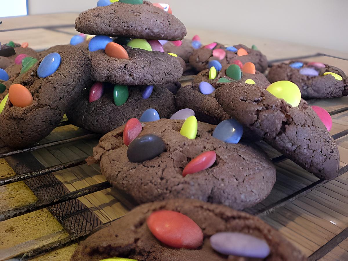 recette Choco cookies aux mini Smarties