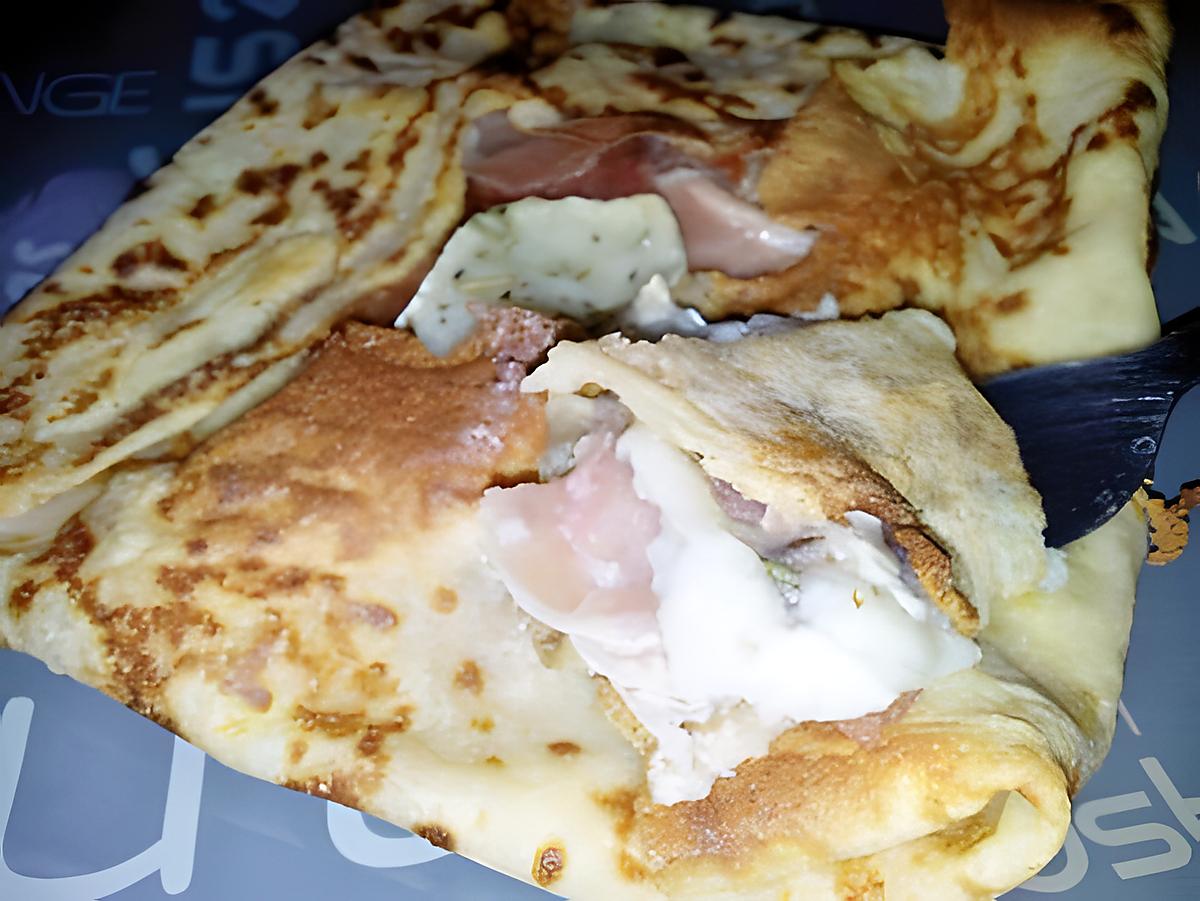 recette Crépes salé au jambon italien mascarpone et chévre