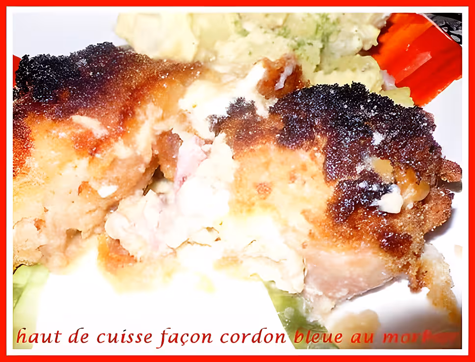 recette haut de cuisse façon cordon bleue au morbier