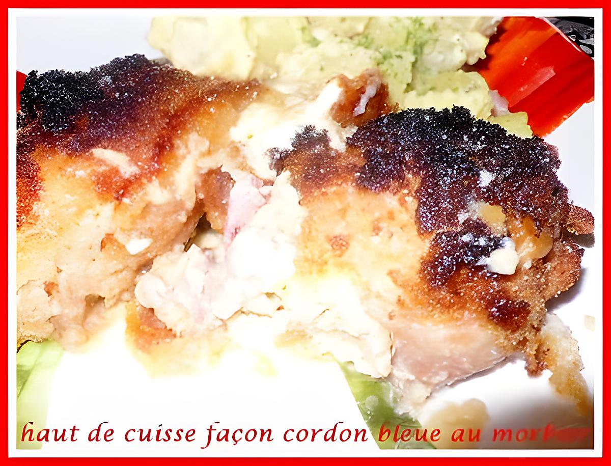 recette haut de cuisse façon cordon bleue au morbier