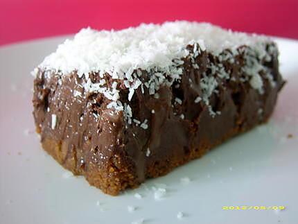 recette pavé croustillant de spéculos coco-choco