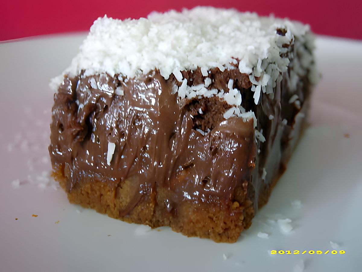 recette pavé croustillant de spéculos coco-choco