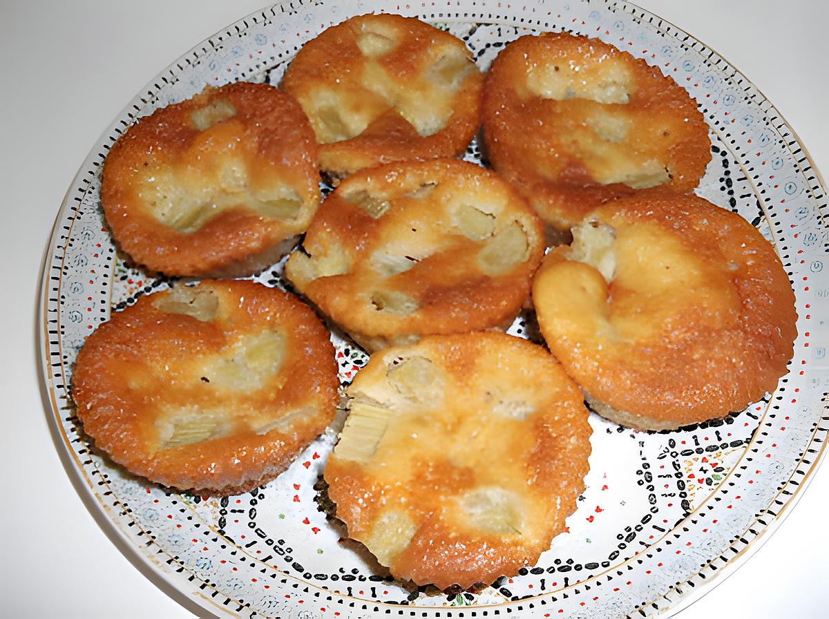 recette Muffins à la rhubarbe