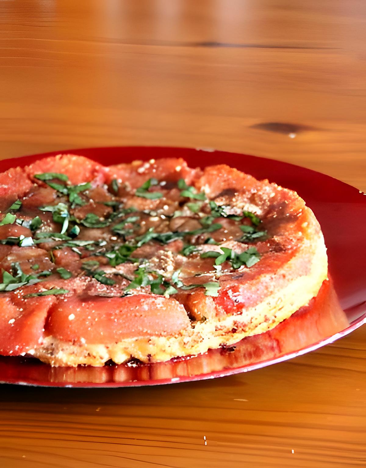 recette Tatin de tomates au chèvre & au basilic