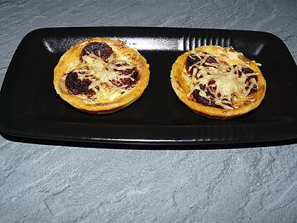 recette Mini tarte au chorizo (réaliser par ma fille Carla 10 ans) " apéritif"