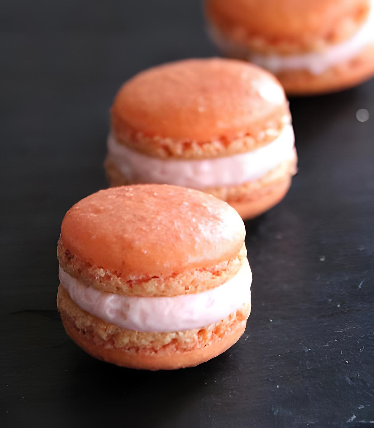 recette Macarons ganache montée à la rose