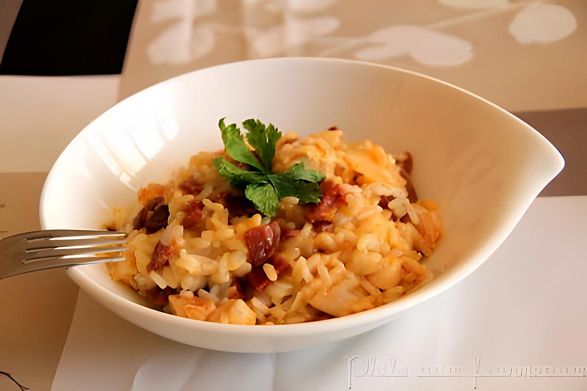 recette Risotto au chorizo & au poulet