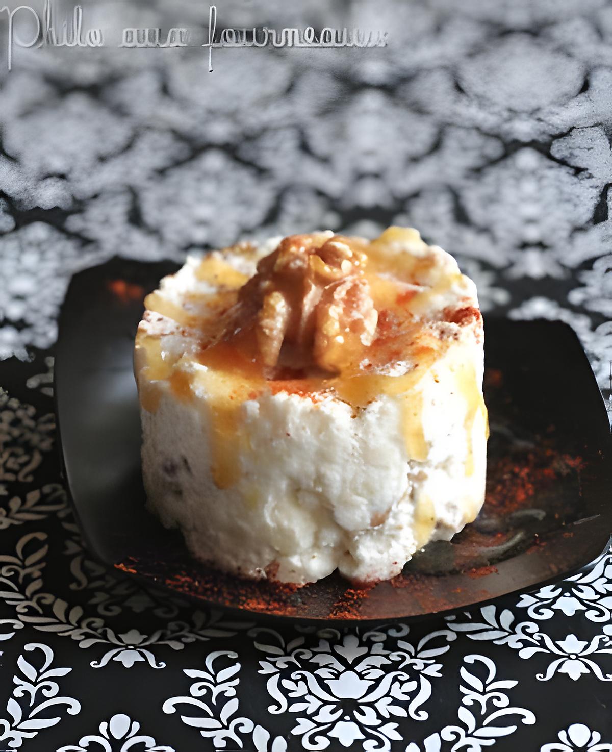 recette Mousse de fromage frais aux noix & au paprika