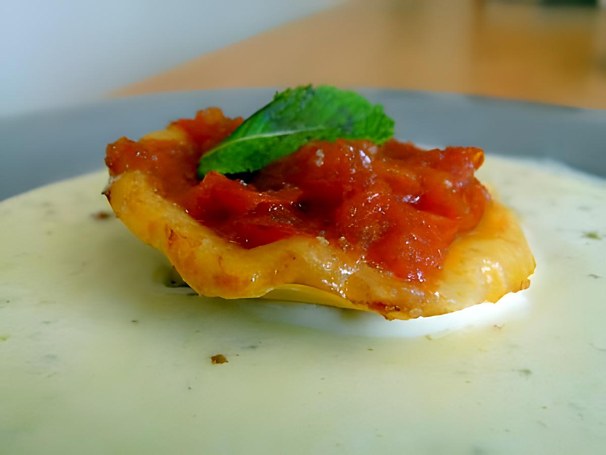 recette Tatin de tomates et sa nage aux échalotes