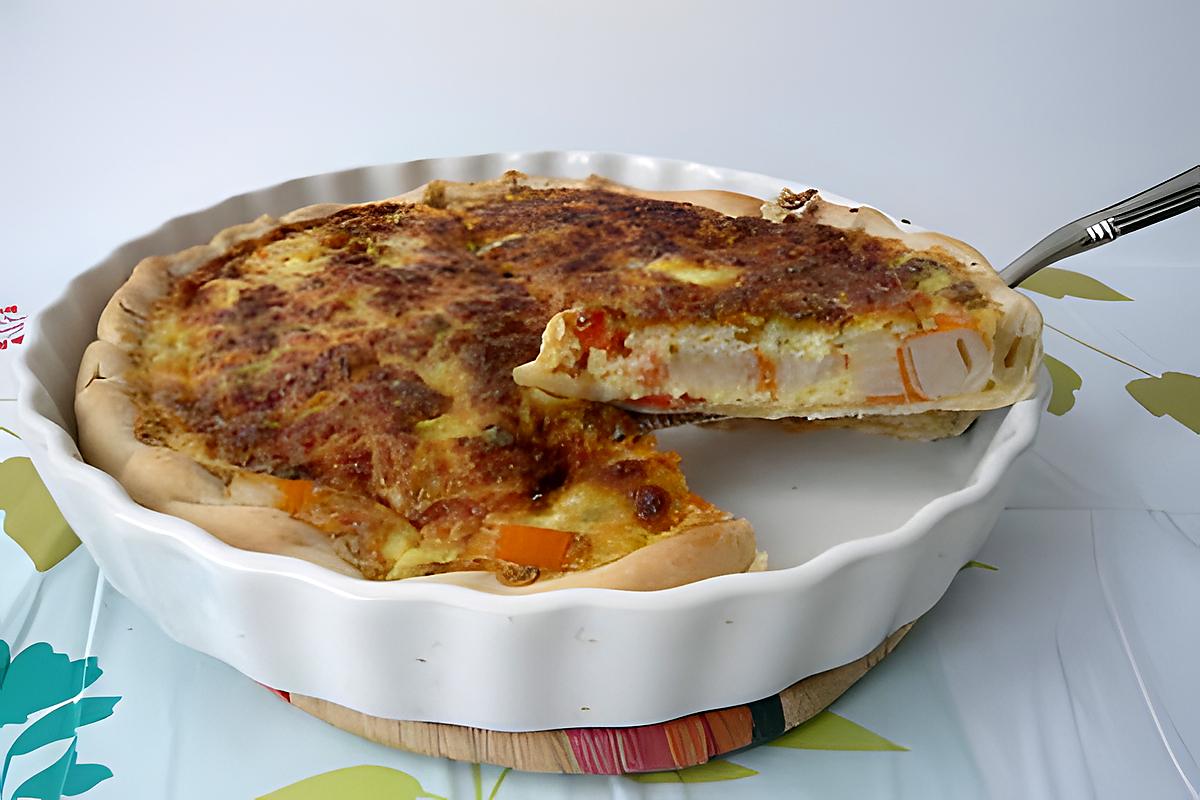 recette tarte salée surimi tomate