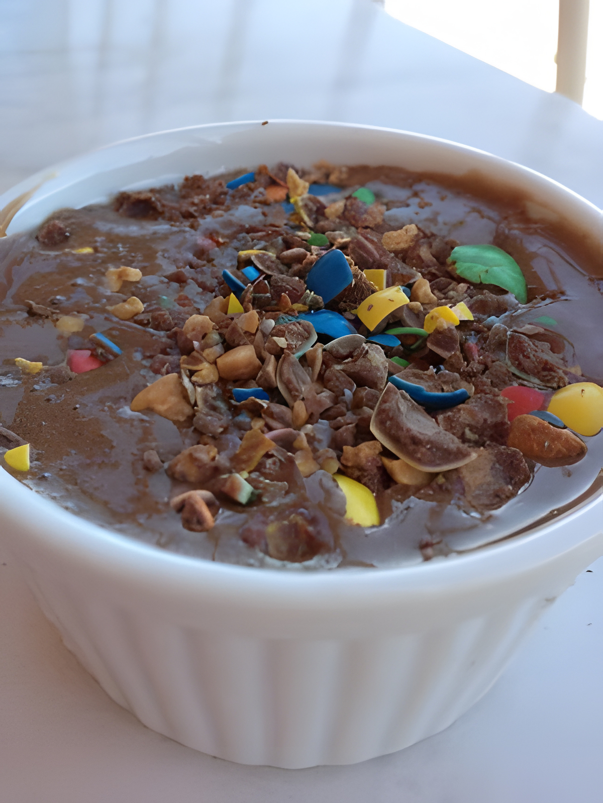 recette Mousse au chocolat et aux MM'S croustillante