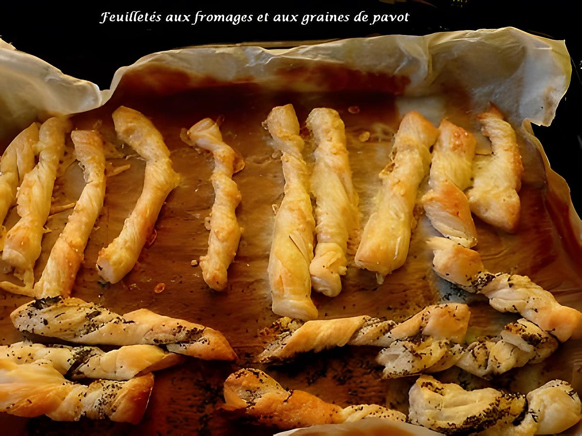 Recette de Feuilletés aux fromages et aux graine de pavot