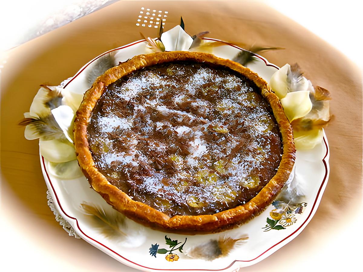 recette TARTE AU LAIT DE COCO CHOCOLAT BANANES.