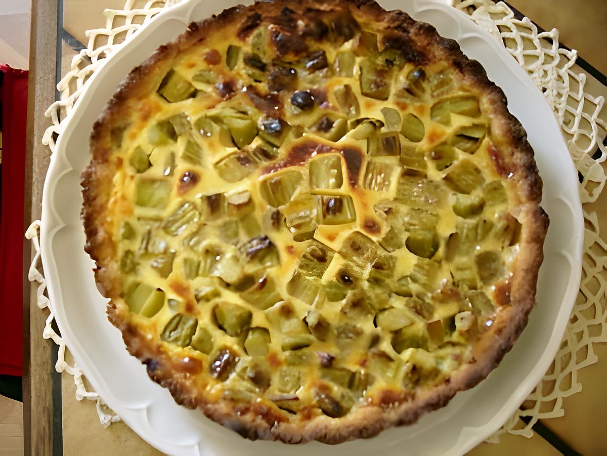 recette tarte à la rhubarbe