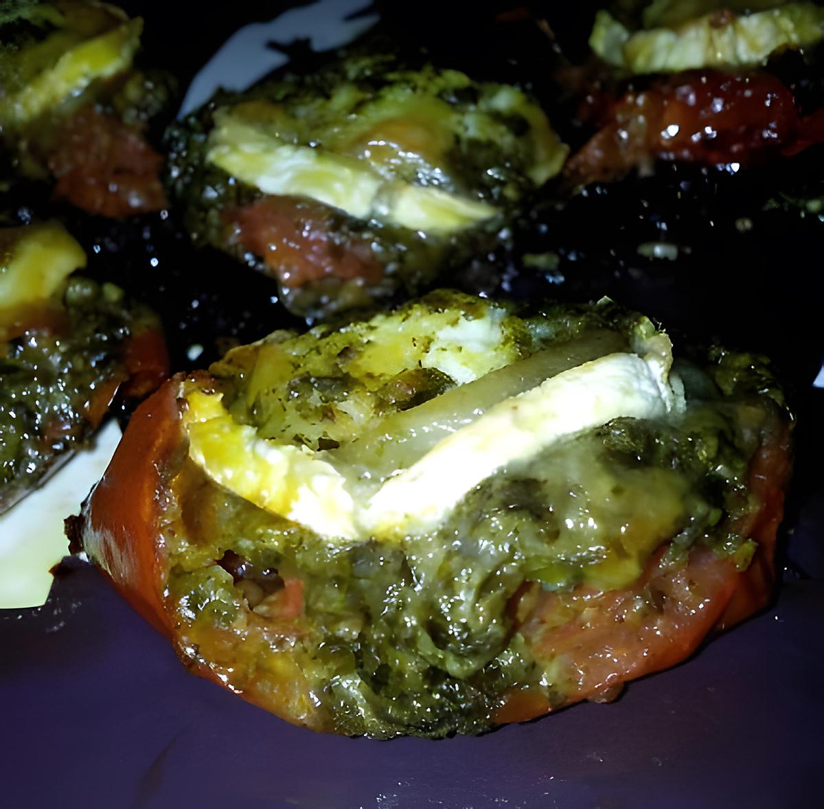 recette Tomates à la provençale au pesto et chévre