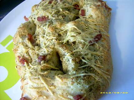 recette fougasse herbes de provence et petits lardons