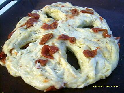 recette fougasse au chorizo et tomates confites