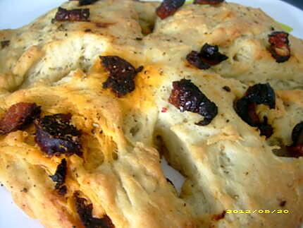 recette fougasse au chorizo et tomates confites