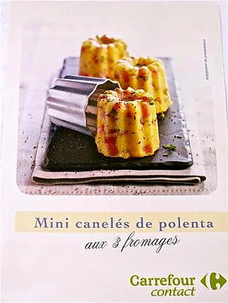 recette FLEUR DE POLENTA AU DES DE JAMBON CRU.